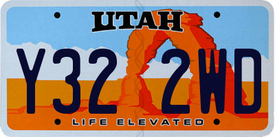 UT license plate Y322WD