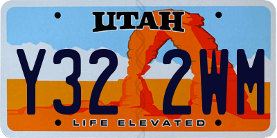 UT license plate Y322WM