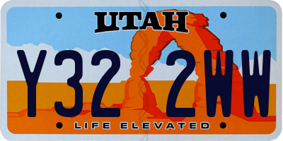 UT license plate Y322WW
