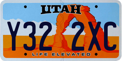 UT license plate Y322XC