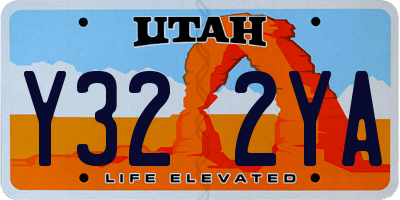 UT license plate Y322YA