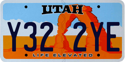 UT license plate Y322YE