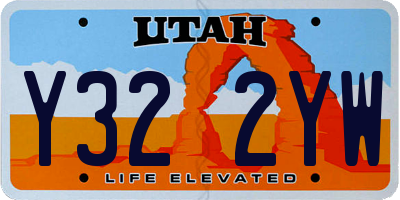 UT license plate Y322YW