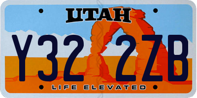 UT license plate Y322ZB