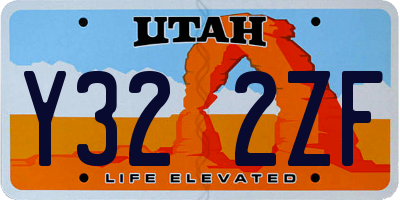 UT license plate Y322ZF
