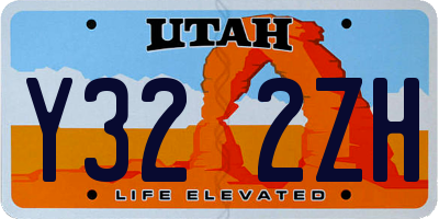 UT license plate Y322ZH