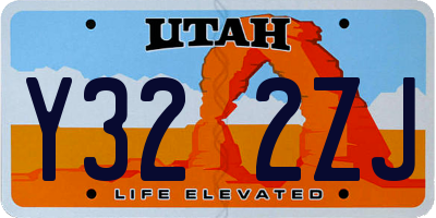 UT license plate Y322ZJ