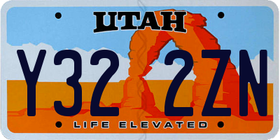 UT license plate Y322ZN