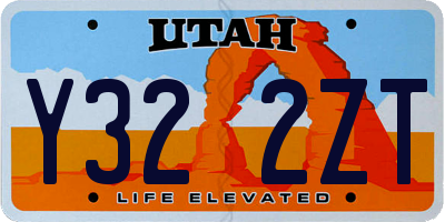 UT license plate Y322ZT