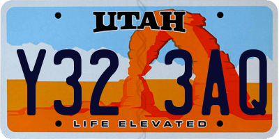 UT license plate Y323AQ