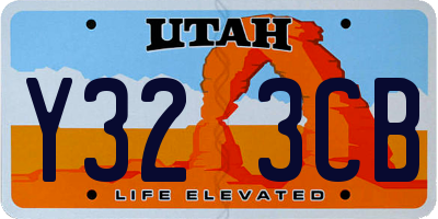 UT license plate Y323CB
