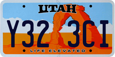 UT license plate Y323CI