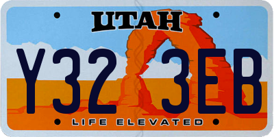UT license plate Y323EB