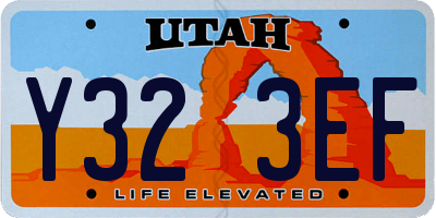 UT license plate Y323EF
