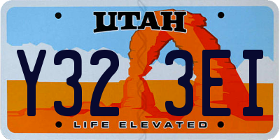 UT license plate Y323EI