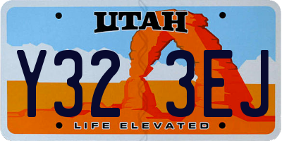 UT license plate Y323EJ