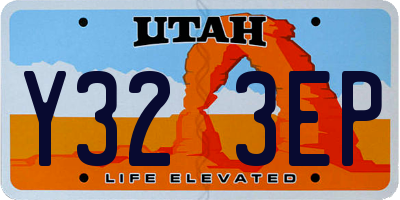 UT license plate Y323EP