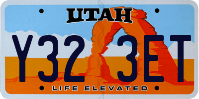 UT license plate Y323ET