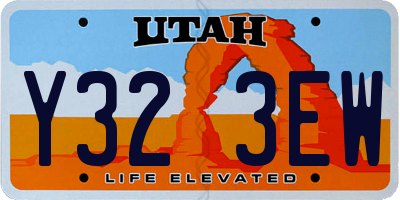 UT license plate Y323EW