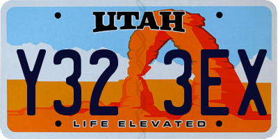 UT license plate Y323EX