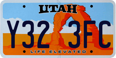 UT license plate Y323FC