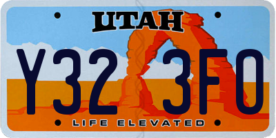 UT license plate Y323FO