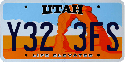 UT license plate Y323FS