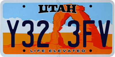 UT license plate Y323FV