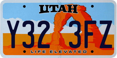 UT license plate Y323FZ