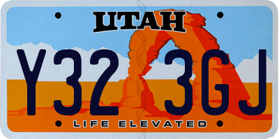 UT license plate Y323GJ