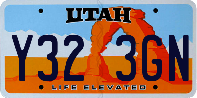UT license plate Y323GN