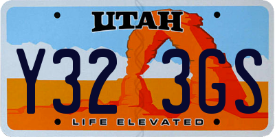 UT license plate Y323GS