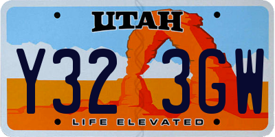 UT license plate Y323GW