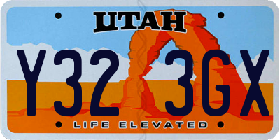 UT license plate Y323GX