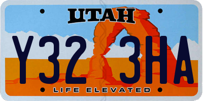 UT license plate Y323HA