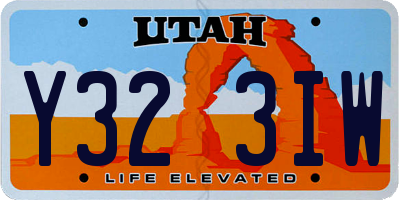 UT license plate Y323IW