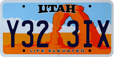 UT license plate Y323IX