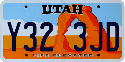 UT license plate Y323JD