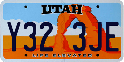 UT license plate Y323JE