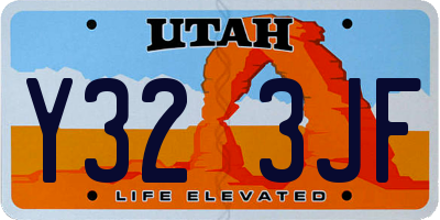 UT license plate Y323JF