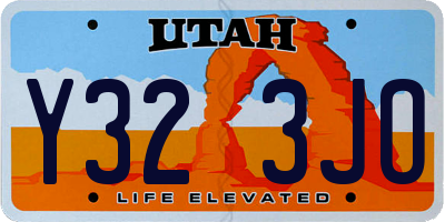 UT license plate Y323JO