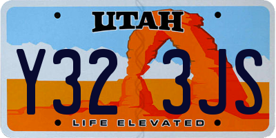 UT license plate Y323JS