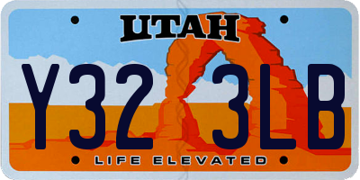 UT license plate Y323LB
