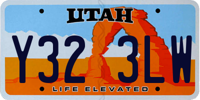 UT license plate Y323LW