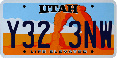 UT license plate Y323NW