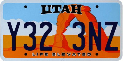 UT license plate Y323NZ