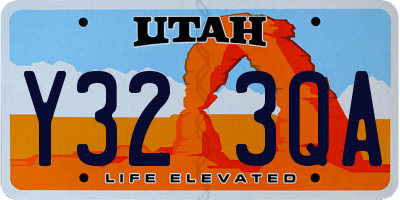 UT license plate Y323QA