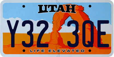 UT license plate Y323QE