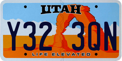 UT license plate Y323QN
