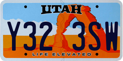 UT license plate Y323SW